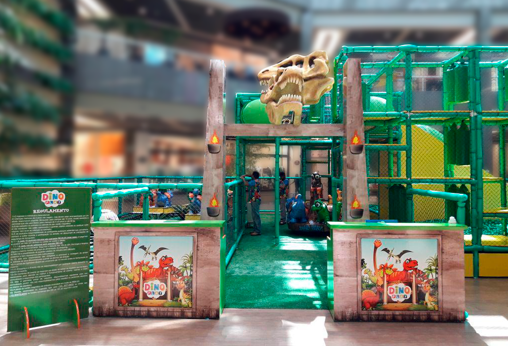 Dino Play é Atração De Férias Do Shopping Parque Balneário